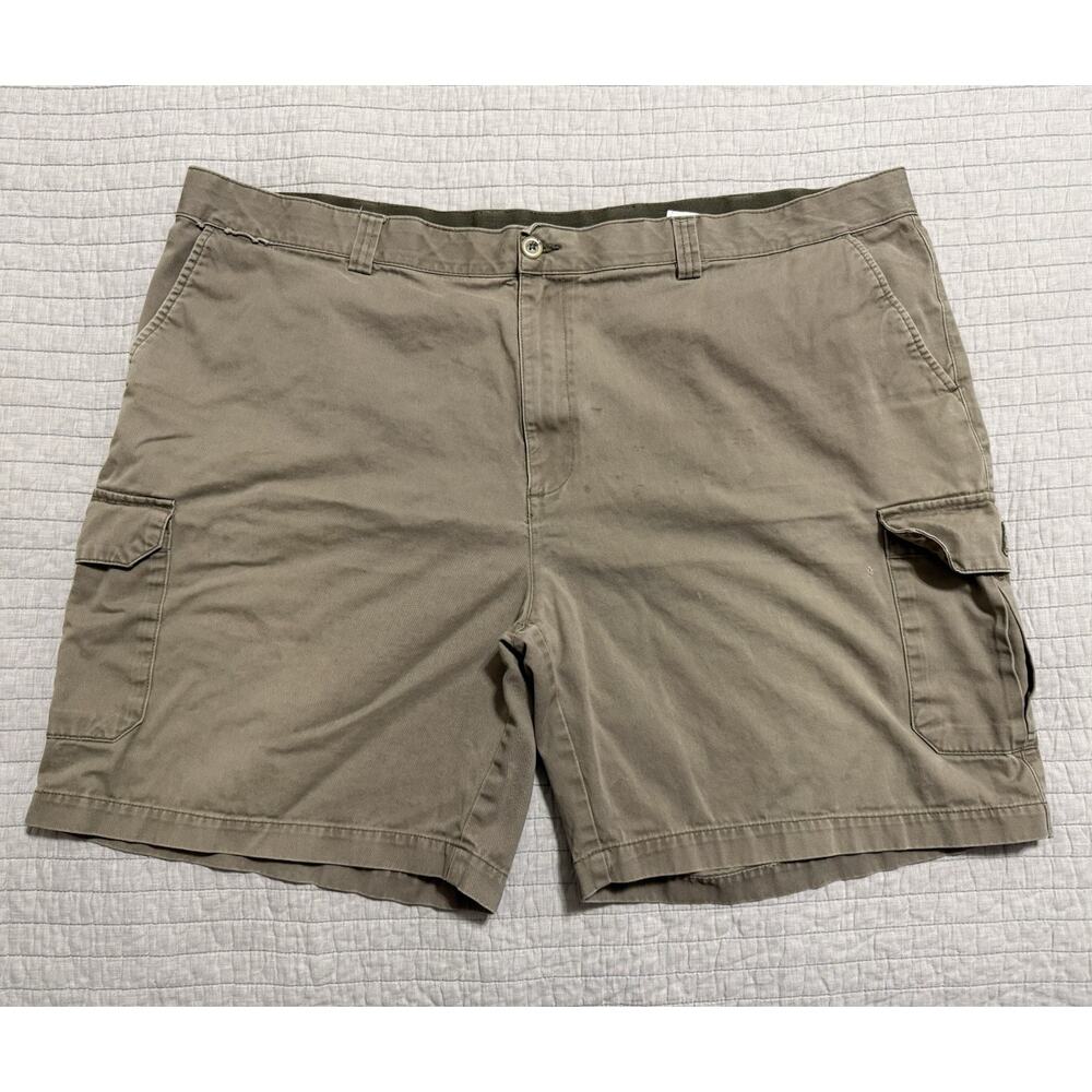 HB Harbor Bay Men's Khaki Cotton Cargo Shorts Size 48R